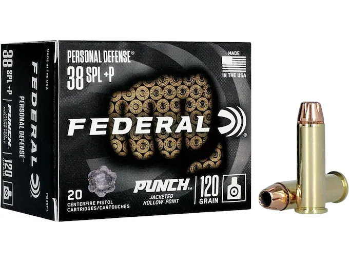Federal Personal Defense Punch 38 Special +P Ammo 120 Grain Jacketed Hollow Point 200 For Sale Federal Personal Defense Punch 38 Special +P Ammo 120 Grain Jacketed Hollow Point 200 For Sale - Handguns - Missouri Gun Shop