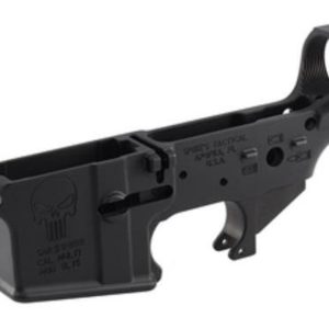 Spikes AR-15 Lower Receiver Stripped, Punisher Logo