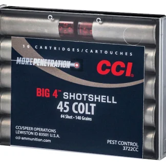 Shop CCI Big 4 Shotshell 45 Colt (Long Colt) Ammo 140 Grain Lead Shot 200 rounds - Handguns | Missouri Gun Shop