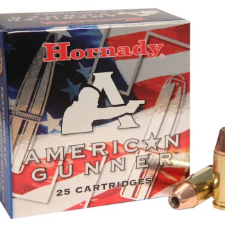 Get Hornady American Gunner 9mm Luger +P Ammo 124 Grain Hornady XTP Jacketed Hollow Point 500 rounds Online for sale