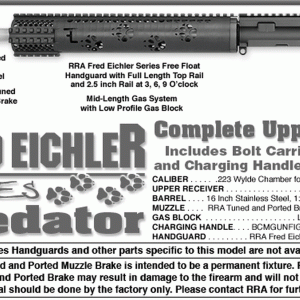 Rock River LAR-15 Fred Eichler Predator Upper 5.56
